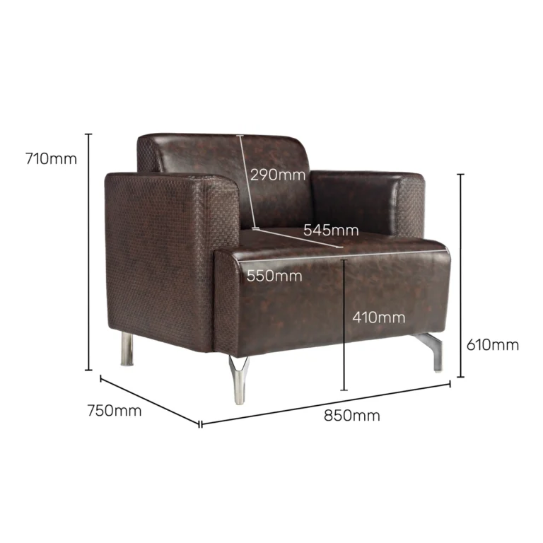 Windsor Leatherette | 1 Seater Sofa | Chocolate Brown