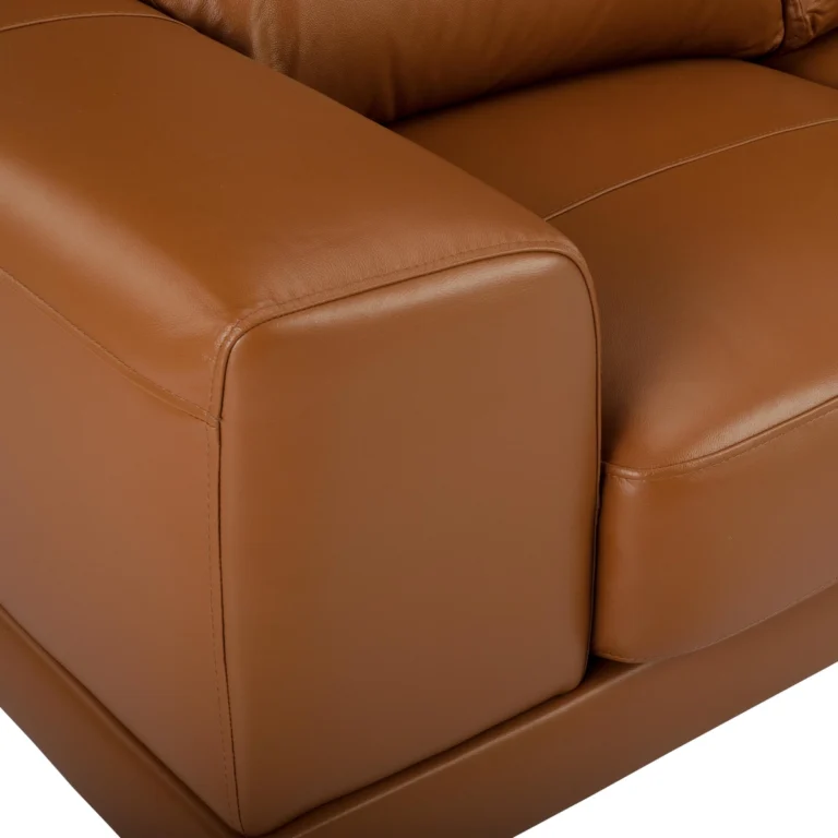 Sanford Leather | 3 Seater Sofa in Tan Brown