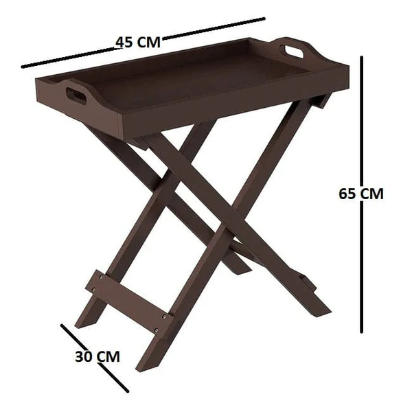 Foldable Coffee Table with Detachable Tray