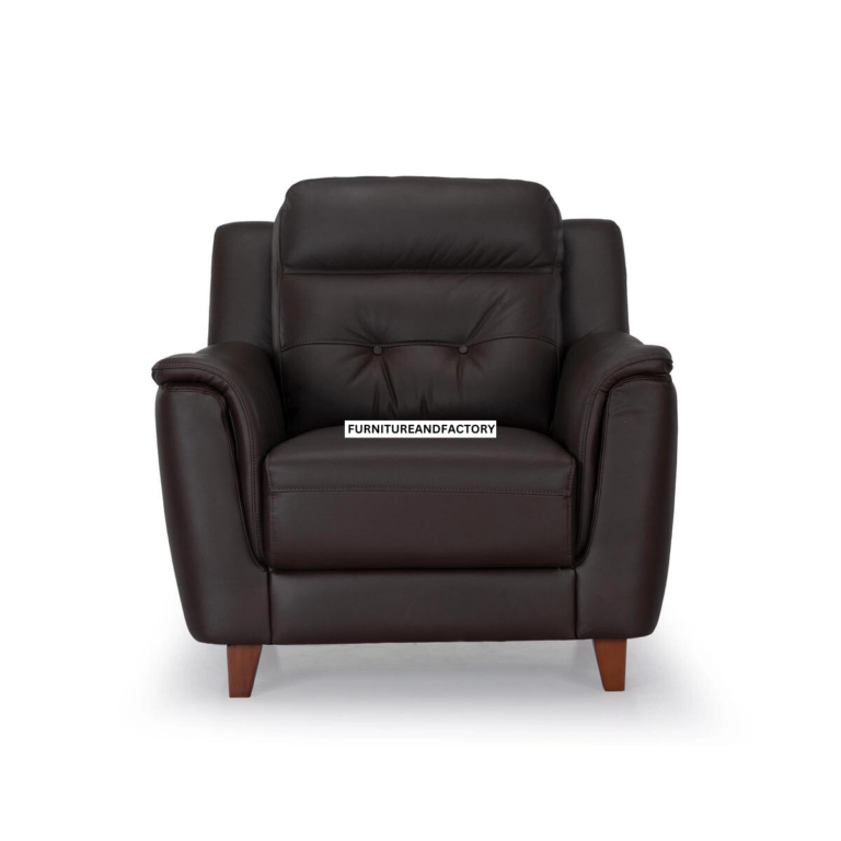 Patrick Leather | 1 Seater Sofa in Cocoa Brown