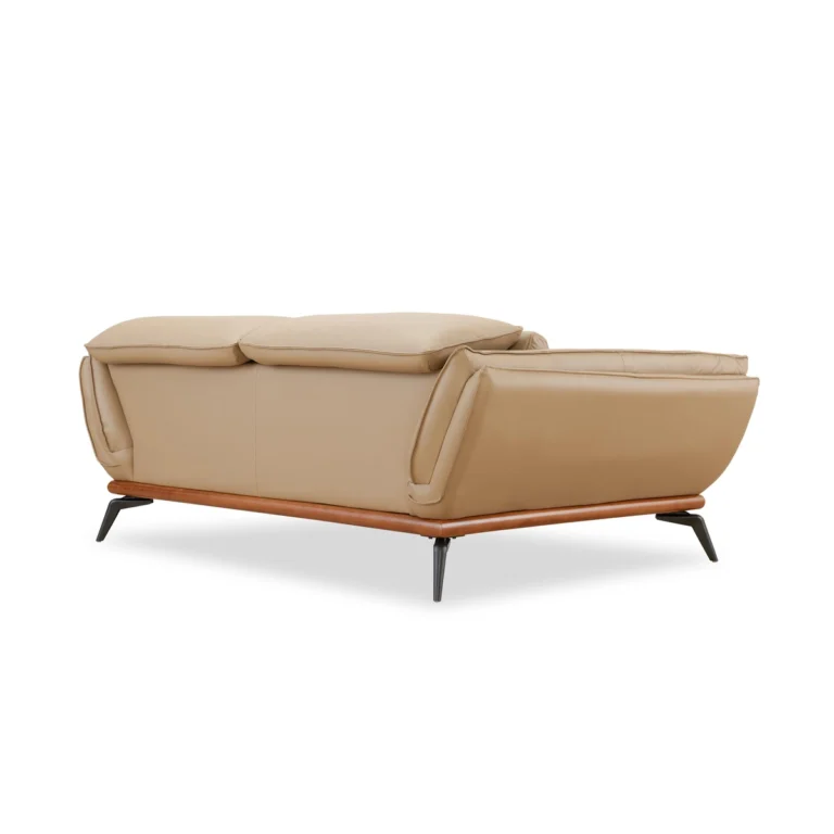 Campbell Leather | 2 Seater Sofa in Dark Khaki