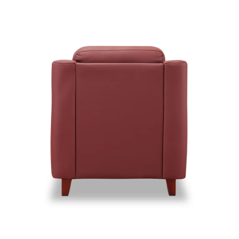 Patrick Leather | 1 Seater Sofa in Brick Red