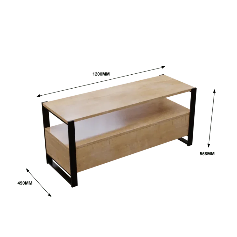 Montello TV Unit in Small Size in Wooden Texture