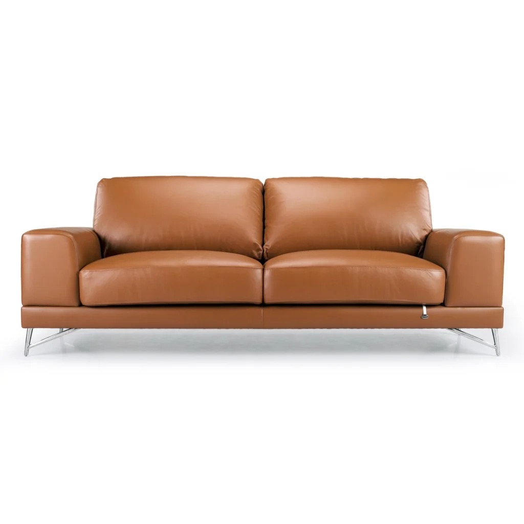 Sanford Leather | 3 Seater Sofa in Tan Brown