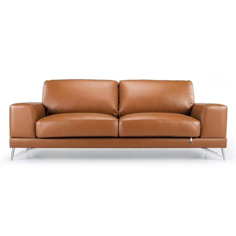 Sanford Leather | 3 Seater Sofa in Tan Brown