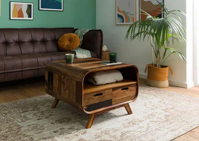 Olivia Wood Coffee Table with Storage