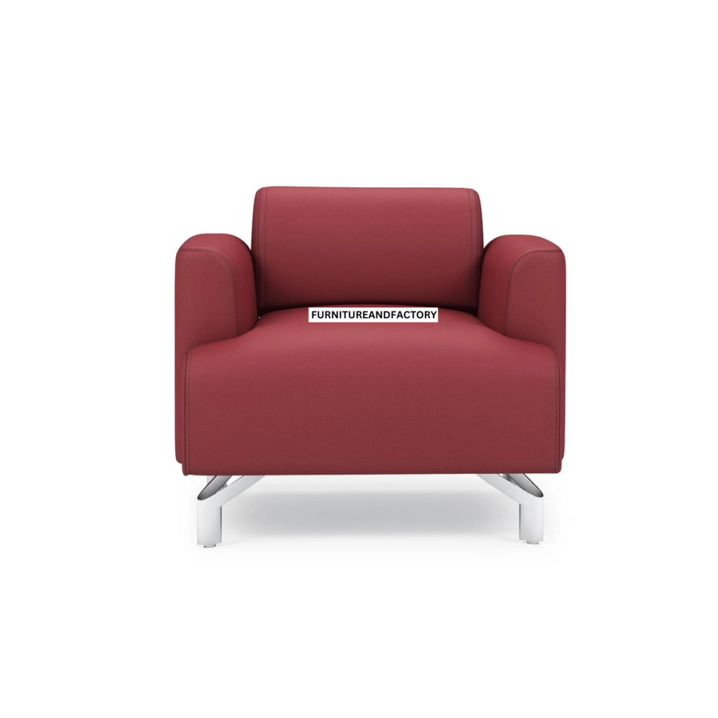 Windsor Leatherette |1 Seater Sofa in Burgundy